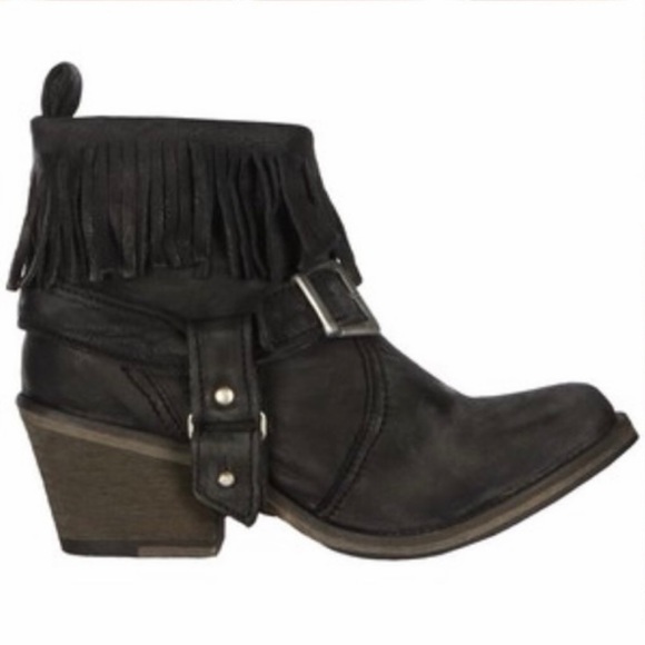 AllSaints Bonny Cuban Fringe Harness Ankle Boots (Size 6) (EU 36)🌹 - Picture 2 of 16